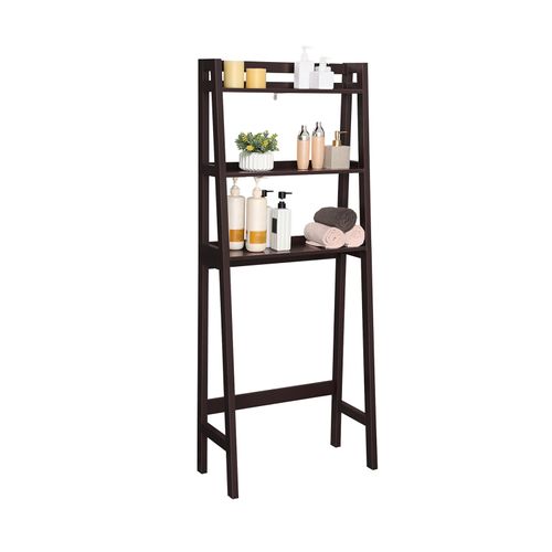 Gelbchu Chic and Simple 3-Tier MDF Over-The-Toilet Bathroom Shelf Black