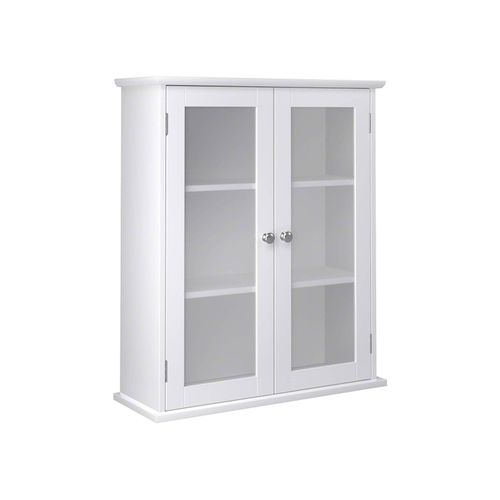 Hanging Wall Cabinet With Glass Doors 57 Off Ingeniovirtual Com - White Bathroom Wall Cabinet With Glass Doors