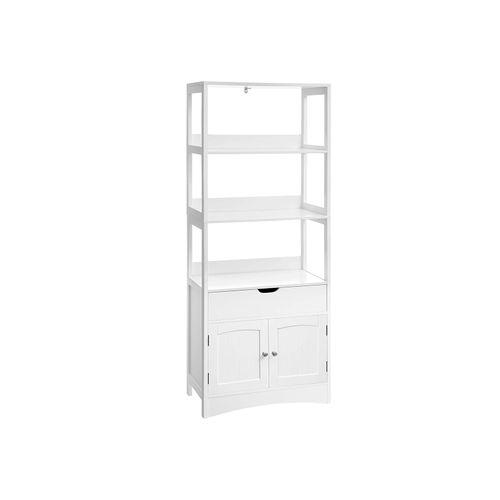 White Storage Cabinet with 3 Shelves