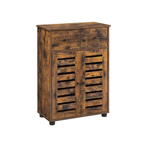 Brown Free Standing Bathroom Storage Cabinet with Drawer
