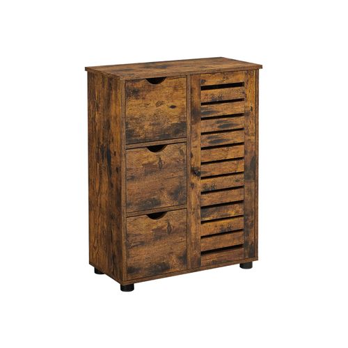 Brown Free Standing Bathroom Storage with Drawer VASAGLE