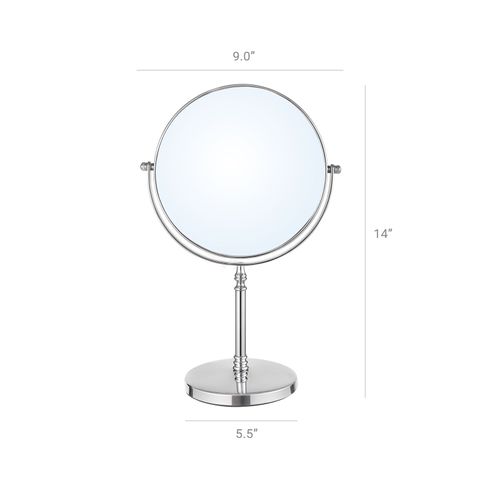 Tabletop Vanity Makeup Mirror, Circular Mirror Tabletop