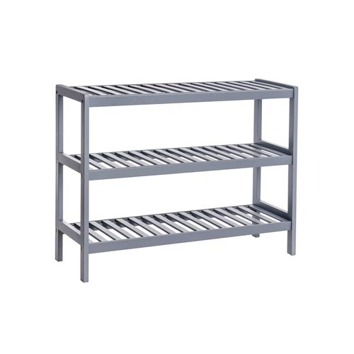 Gray Bamboo Shoe Rack