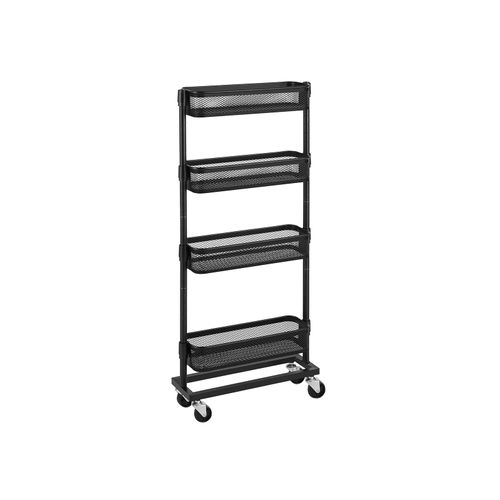 4-Tier Slide-Out Trolley for Small Spaces