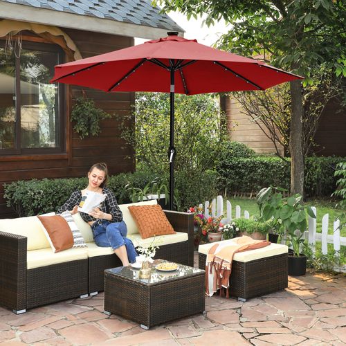 9 foot solar patio umbrella