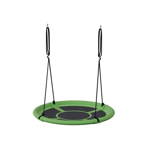 Green & Black Round Saucer Tree Swing