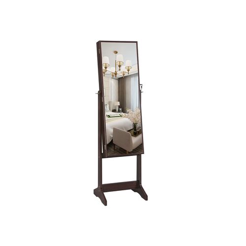 Free Standing Jewelry Armoire With, Free Standing Jewelry Storage Mirror