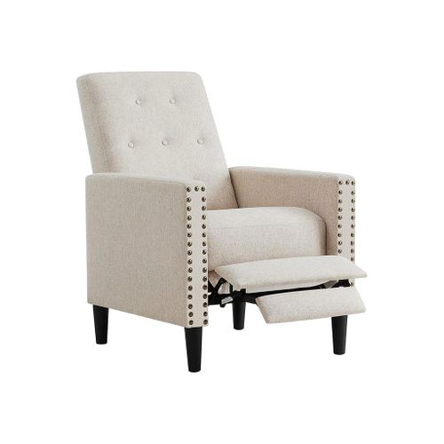 Beige Fabric Cover Recliner Chair