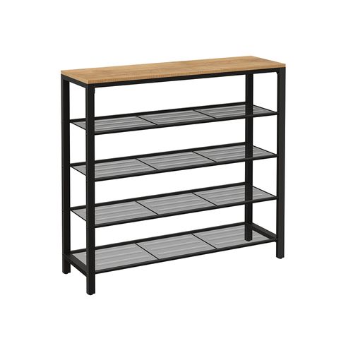 Shoe Rack Honey Brown and Black