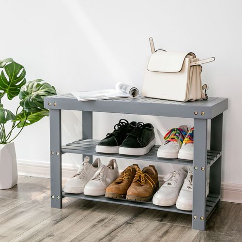 5 Tier Shoe Rack Cabinet Storage Boxes Holds 11-15 Pair For Child & Student 