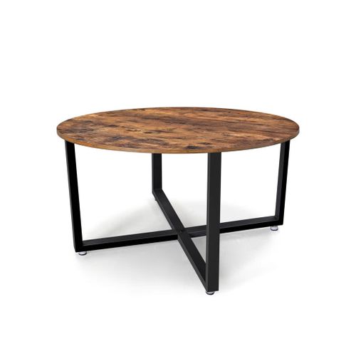 Industrial Round Coffee Table With, Round Coffee Table Base Metal