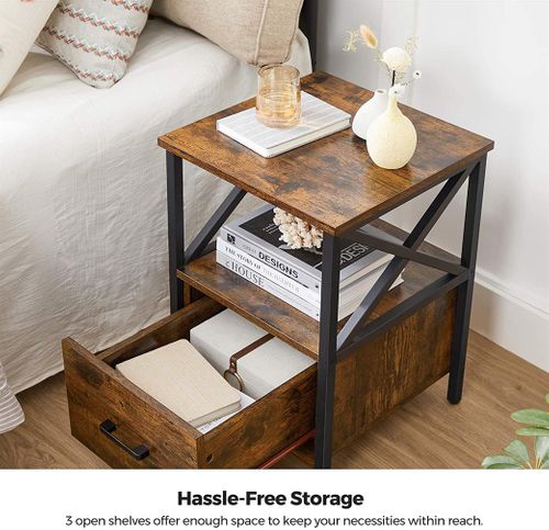 open shelf bedside table