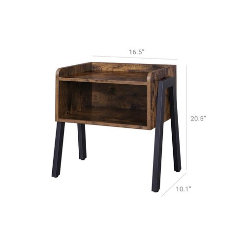End Table with Metal Shelf Details about   Industrial Nightstand Side Table   ULET64X 