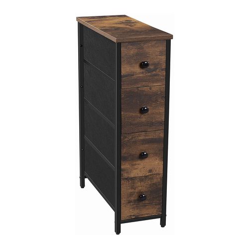 Narrow Dresser with 4 Fabric Drawers