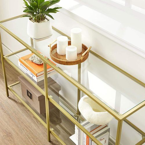 vasagle console table gold