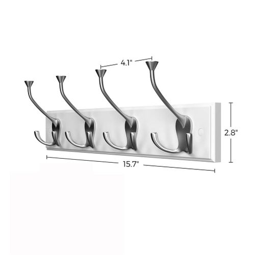 white wood wall coat rack