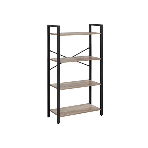 4-Tier Bookcase with Steel Frame