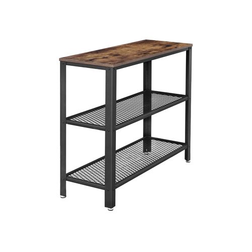 Industrial Console Table For Entryway, Industrial Sofa Table With Shelves