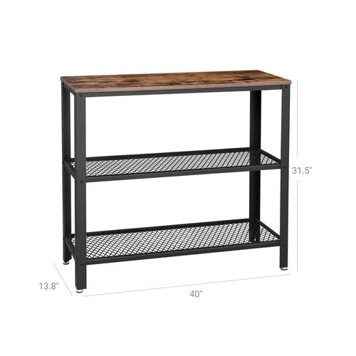 Industrial Console Table For Entryway, 7 Inch Depth Console Table