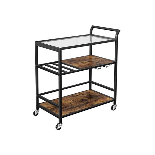 Bar Cart with Storage Shelf