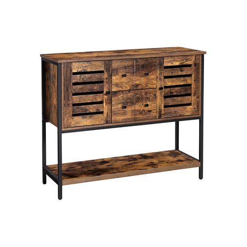 Industrial Brown Free Standing Cupboard with Shelf