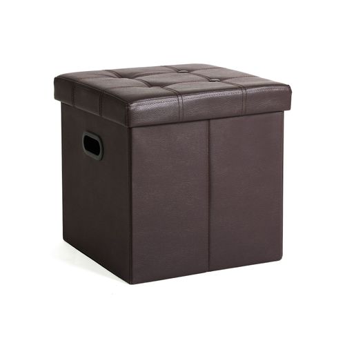 Faux Leather Storage Ottoman, Faux Leather Storage Cube
