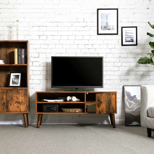 Retro Tv Stand With Cabinet Home Furniture Vasagle By Songmics