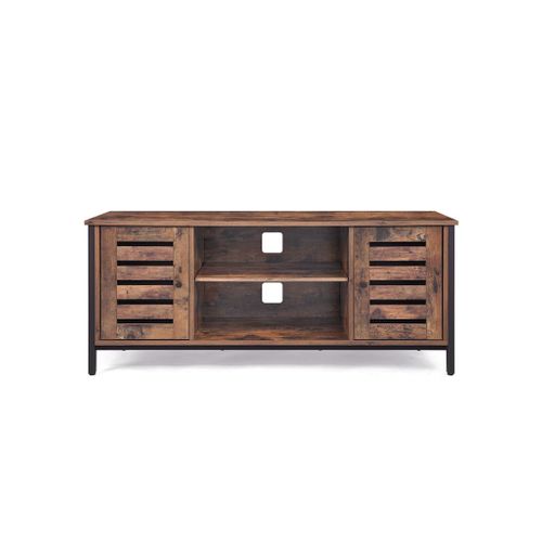 Industrial TV Console Unit Rustic Brown