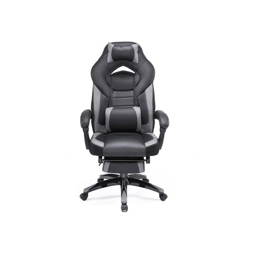 Black and Grey OBG63BGUK Study SONGMICS Office Chair Load Capacity 150 kg for Office Max Swivel Ergonomic Gaming Chair Racing Chair with Flip-Up Armrests 