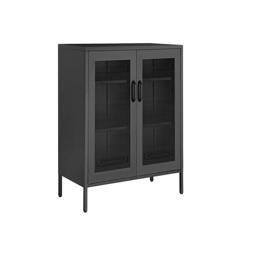 Metal Storage Cabinet With Shelves, Black Metal Storage Cabinet