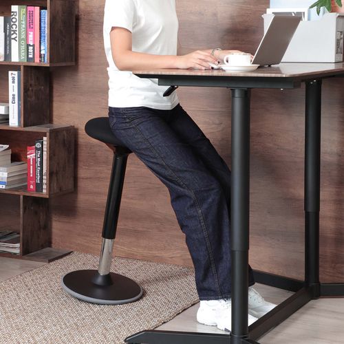 Standing Stool SONGMICS Standing Desk Chair Black and White OSC05BW Adjustable Height 60-85 cm No Assembly Required 360° Swivel Balance Chair Ergonomic Wobble Stool 