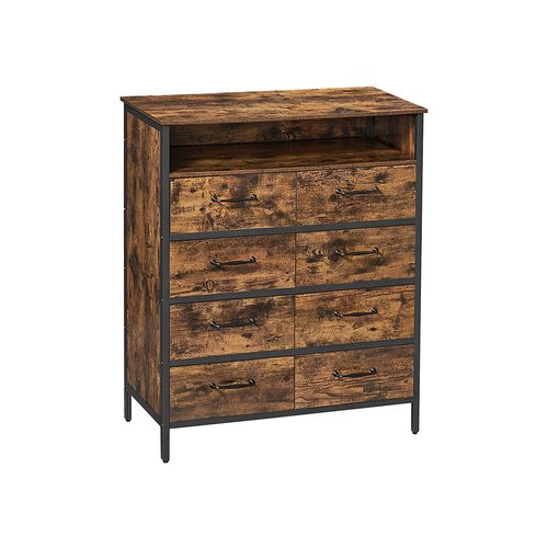 Industrial Brown & Black Chest of Drawers for Bedroom