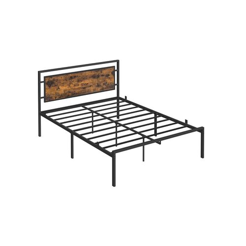Industrial Queen Size Metal Bed Frame, Queen Size Metal Platform Bed Frame With Headboard