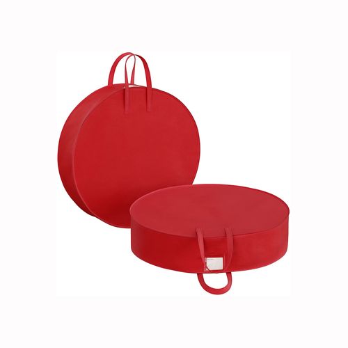 Set of 2 Red Wreath Storage Bag for Holiday