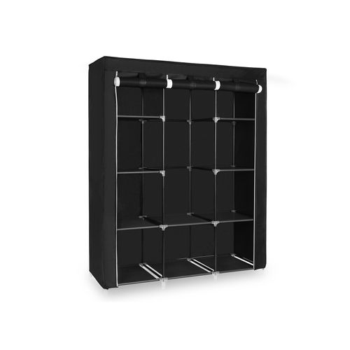 Black URYG93BK Extra Space SONGMICS 51 Portable Closet Wardrobe Storage Organizer with 10 Shelves Quick and Easy to Assemble 