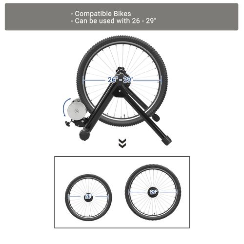 CJF Smart Bike Resistance Trainers Portable Indoor Stationary Fluid Resistance Bike Stand for 26,27,28,29 MTB And 700Cc Road Bike