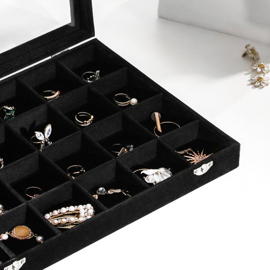 Glass Window Jewelry Box