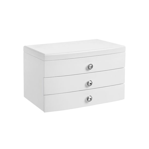 white wooden jewelry box