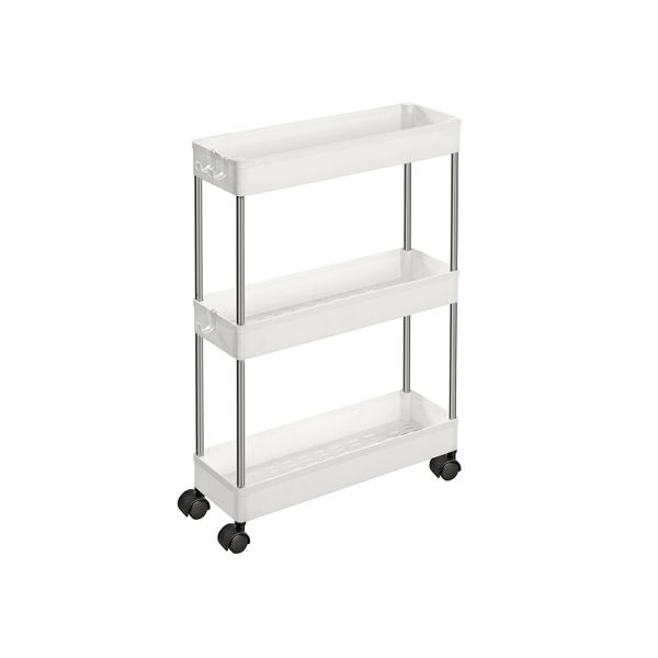 3 Tiers Slide Out Storage Kitchen Pull Out Cart Trolley Shelf Save Space Rack US 