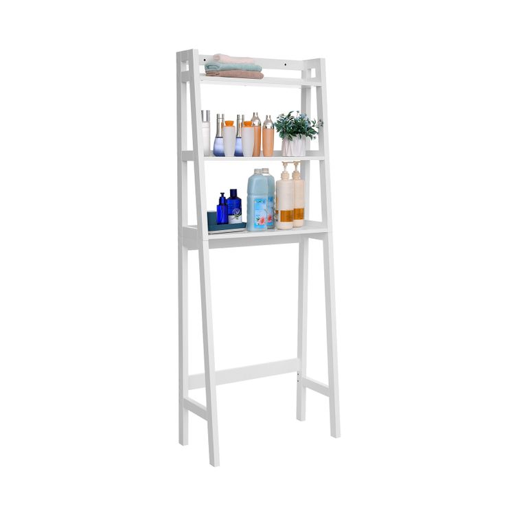 3tier White Over the Toilet Storage Rack Home Storage VASAGLE by