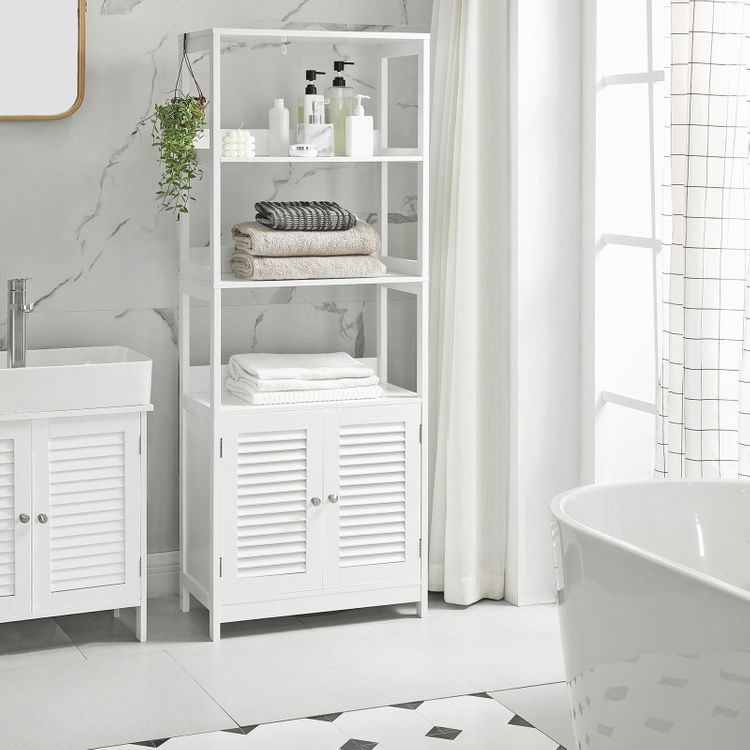 VASAGLE Bathroom Tall Freestanding Linen Tower, Storage