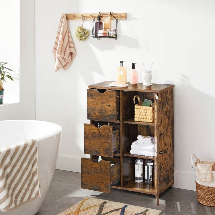 Bathroom with 3 Drawers Home Storage & Organzation VASAGLE