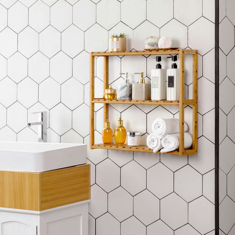 Bamboo Bathroom Shelf Bathroom Shelf SONGMICS