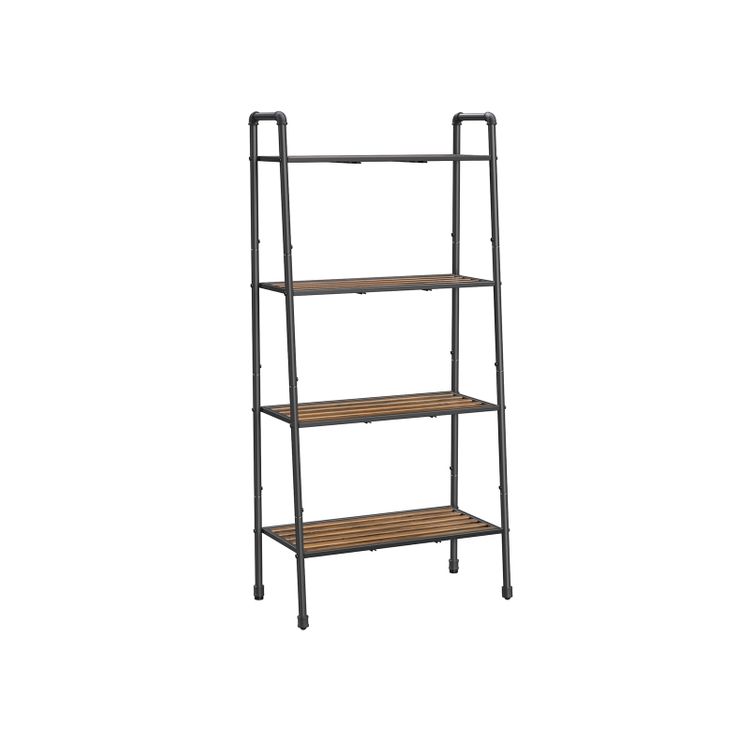 VASAGLE 4Tier Ladder Shelf, Storage Rack, Freestanding Bookshelf