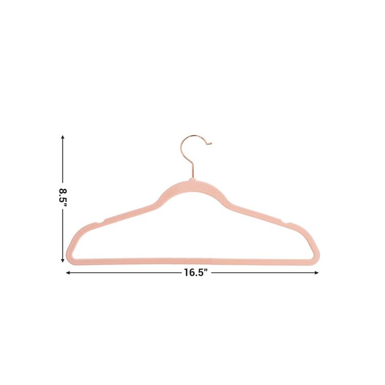 Pink Velvet Hangers 50 Pack for Coat | Home Storage & Organization ...