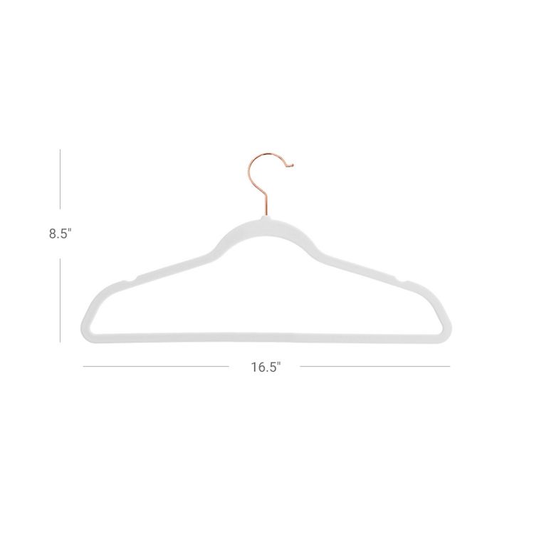 Pack of 50 White Non Slip Coat Hangers | SONGMICS