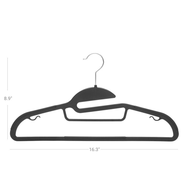 Black Plastic Hangers Set