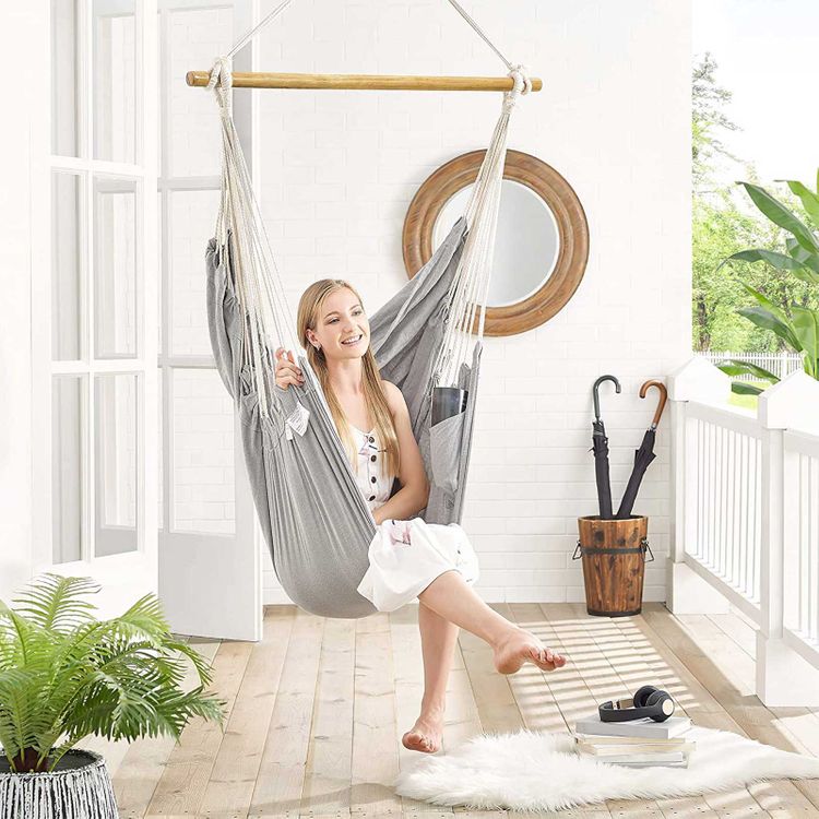 SONGMICS Hammock Chair, Large Swing Chair with 2 Pillows, Hanging Chair ...