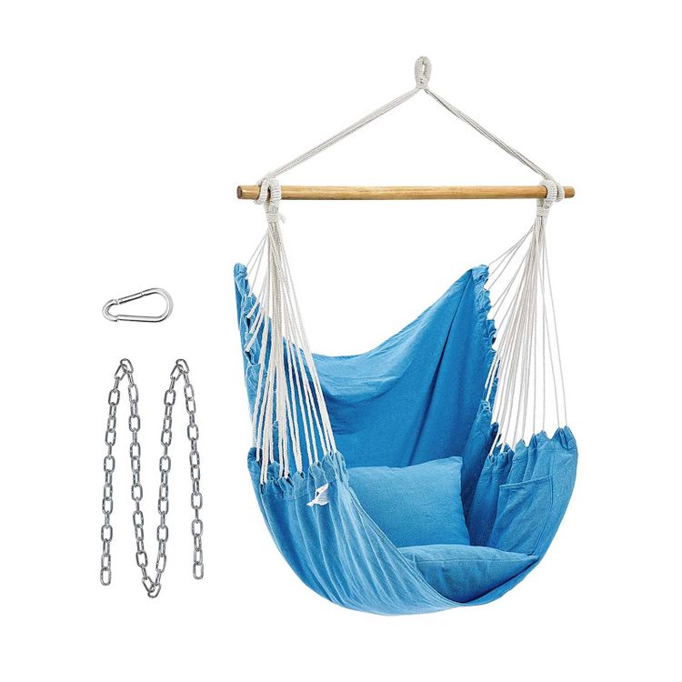 SONGMICS Hammock Chair, Large Swing Chair with 2 Pillows, Hanging Chair