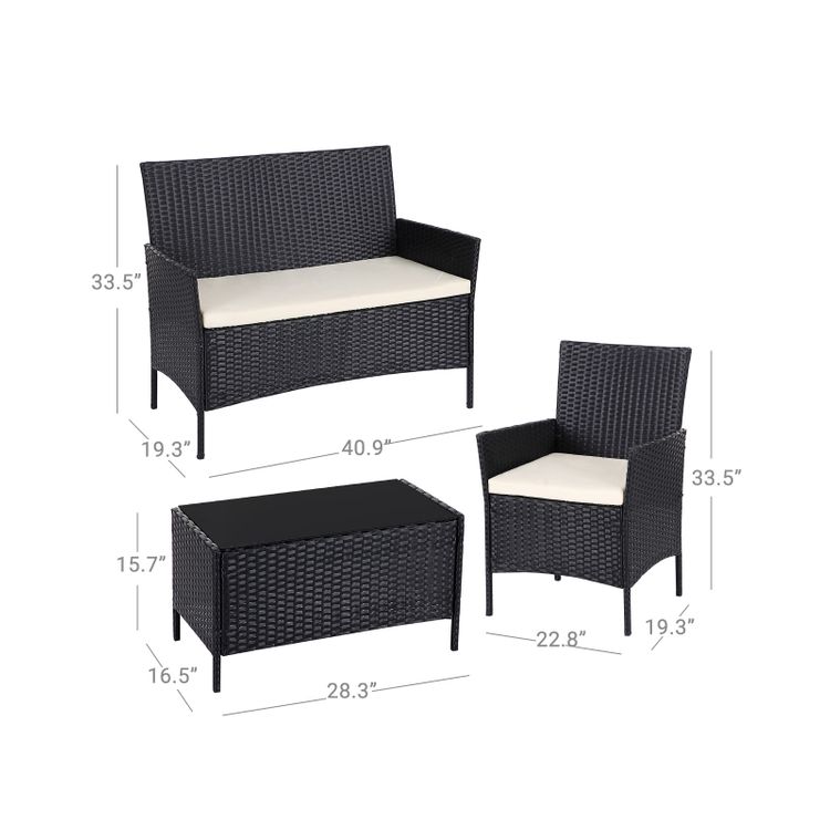 Polyrattan Garden Furniture Set